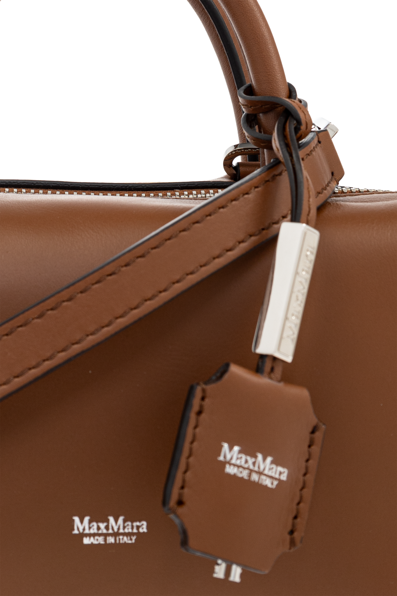 LOVITT CROC EMBOSSED small top handle bag some - Brown